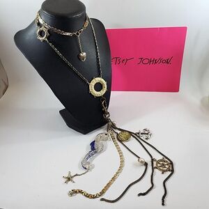 Betsey Johnson vintage ultra rare charm Lanyard necklace